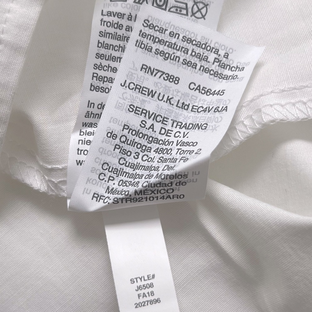 NWT - JCrew Mercantile White Puff Sleeve, Size 0 - Picture 6 of 6